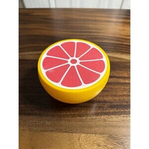 Vintage Hutzler Grapefruit Saver Citrus Keeper Yellow Plastic Kitchen Container
